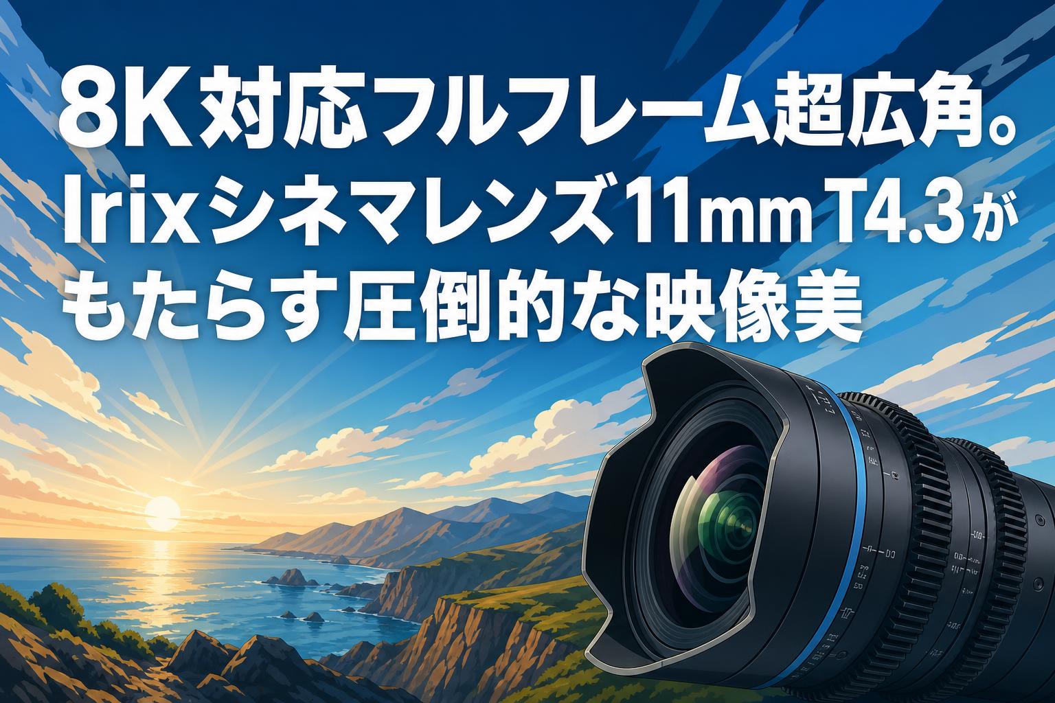 8K対応フルフレーム超広角。Irixシネマレンズ11mm T4.3がもたらす圧倒