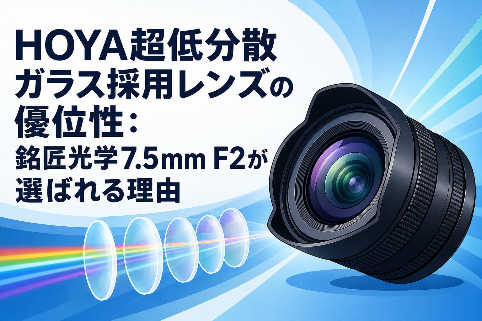 HOYA超低分散ガラス採用レンズの優位性：銘匠光学7.5mm F2が選ばれる
