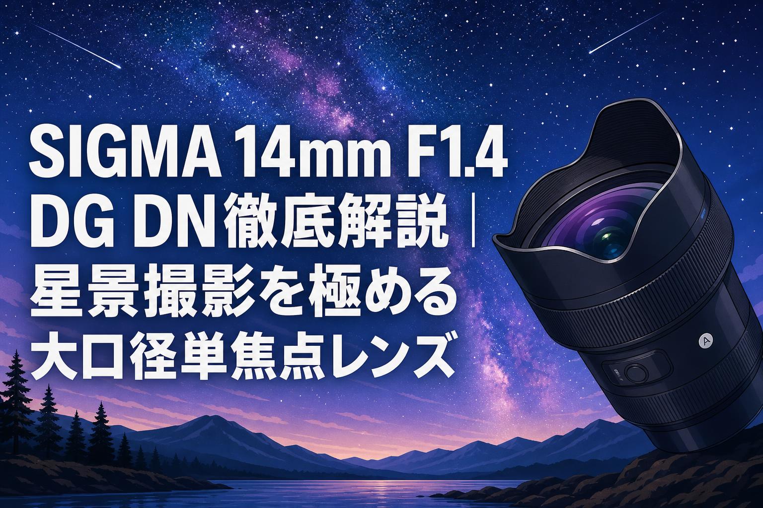 SIGMA 14mm F1.4 DG DN徹底解説｜星景撮影を極める大口径単焦点レンズ