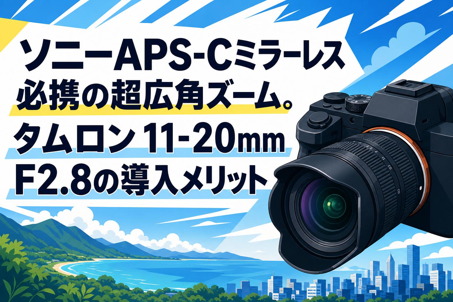 ソニーAPS-Cミラーレス必携の超広角ズーム。タムロン 11-20mm F2.8の