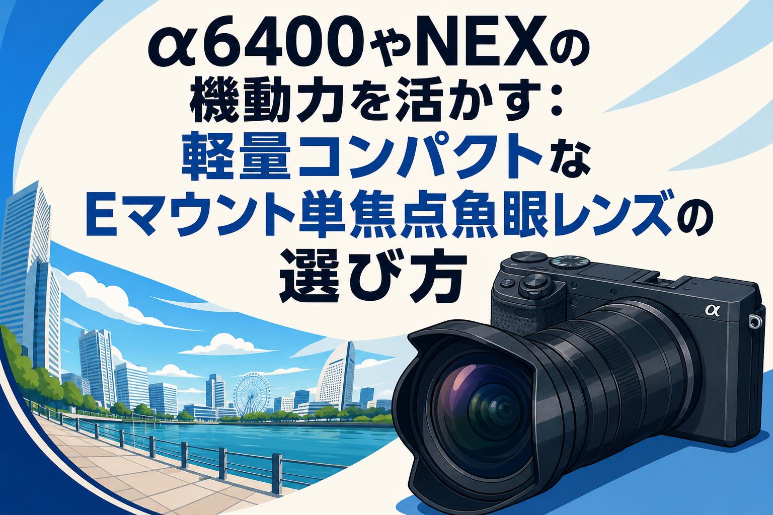 α6400やNEXの機動力を活かす：軽量コンパクトなEマウント単焦点