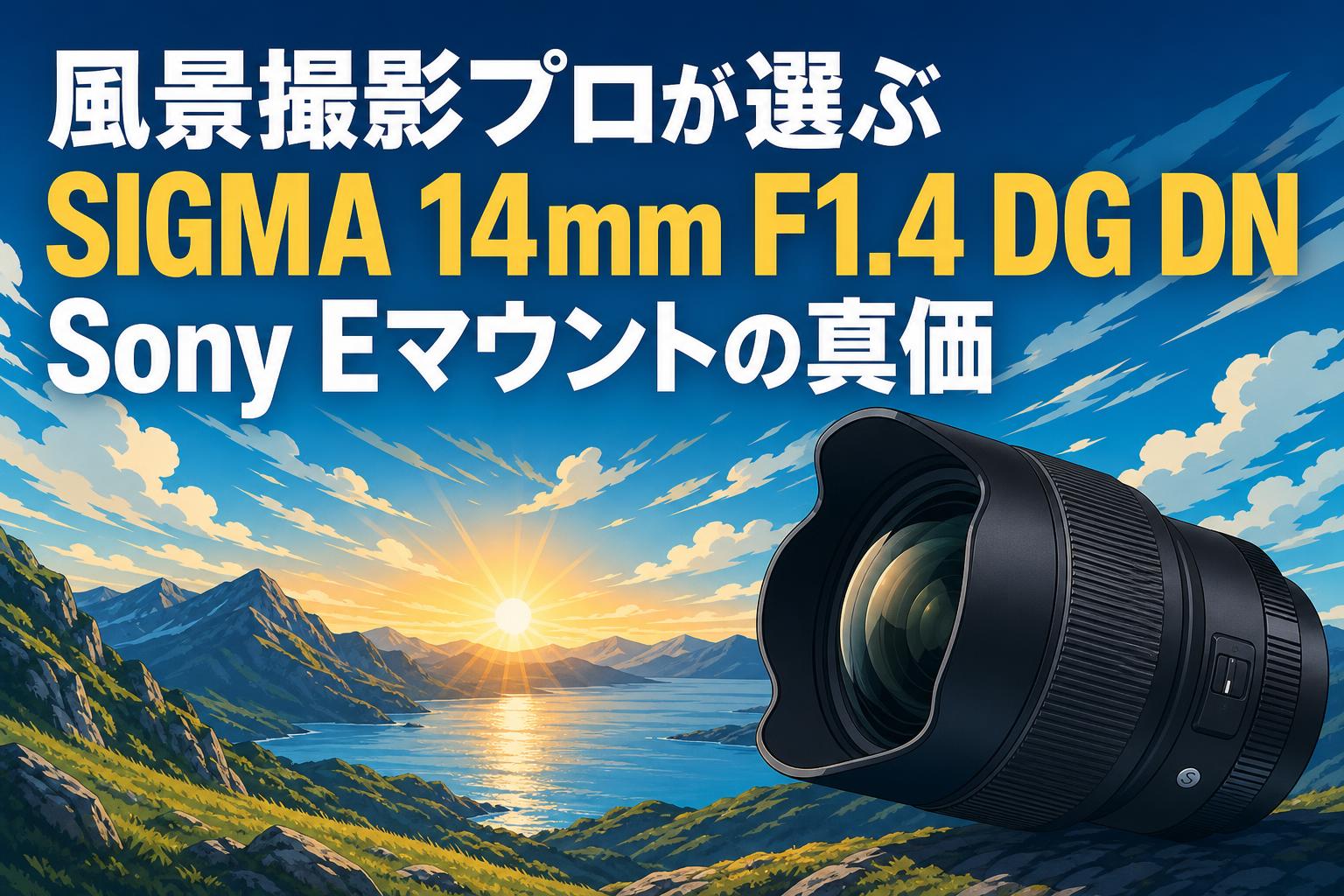 風景撮影プロが選ぶ SIGMA 14mm F1.4 DG DN Sony Eマウントの真価