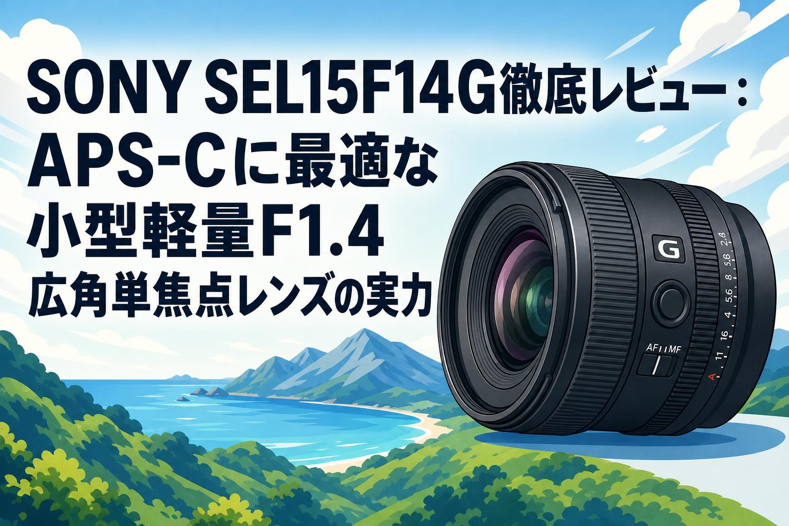 SONY SEL15F14G徹底レビュー：APS-Cに最適な小型軽量F1.4広角単焦点