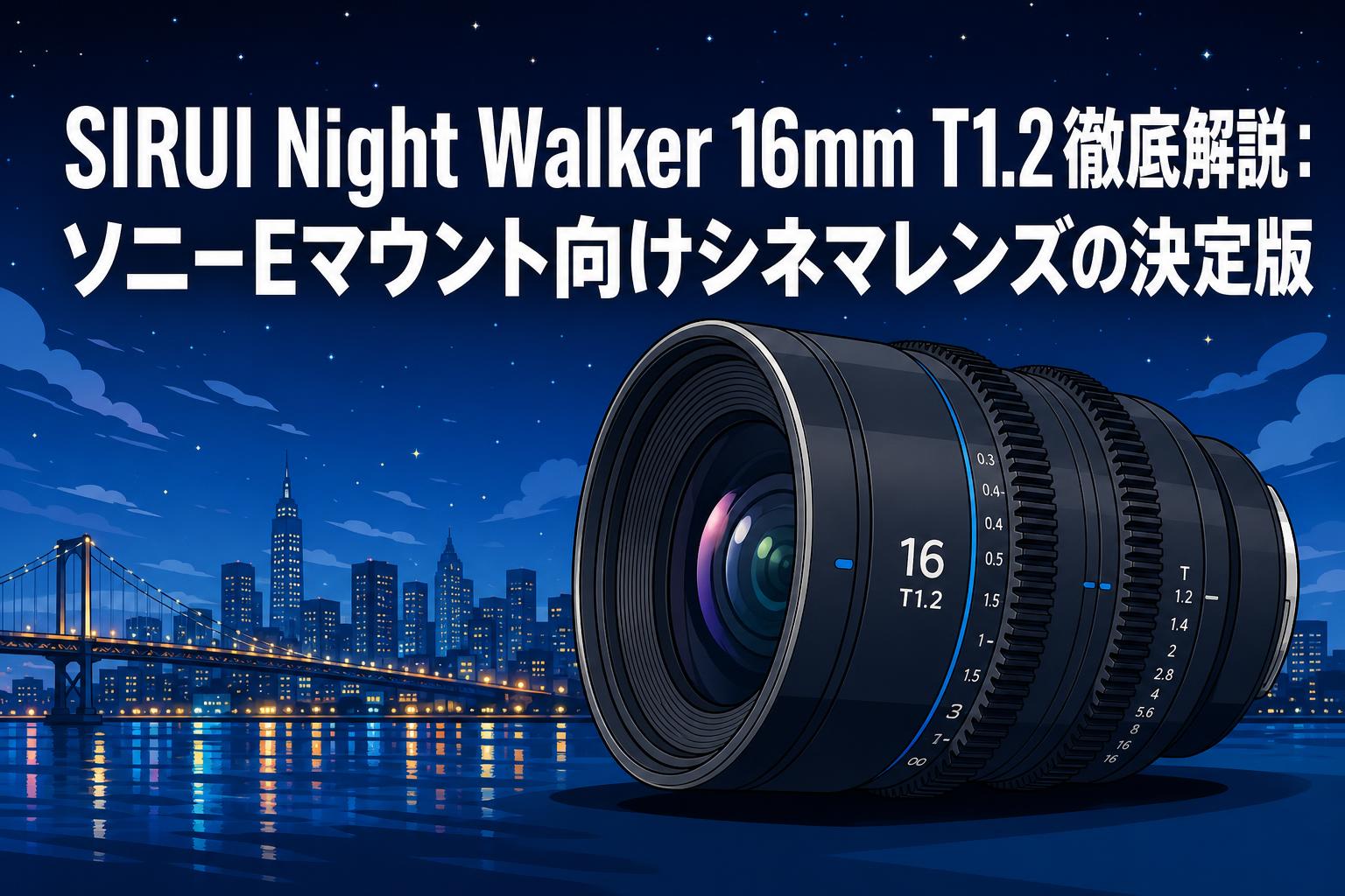 SIRUI Night Walker 16mm T1.2徹底解説：ソニーEマウント向けシネマ