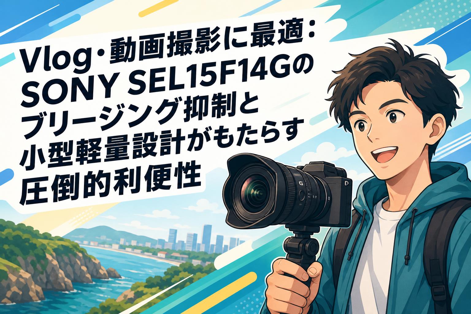 Vlog・動画撮影に最適：SONY SEL15F14Gのブリージング抑制と小型軽量