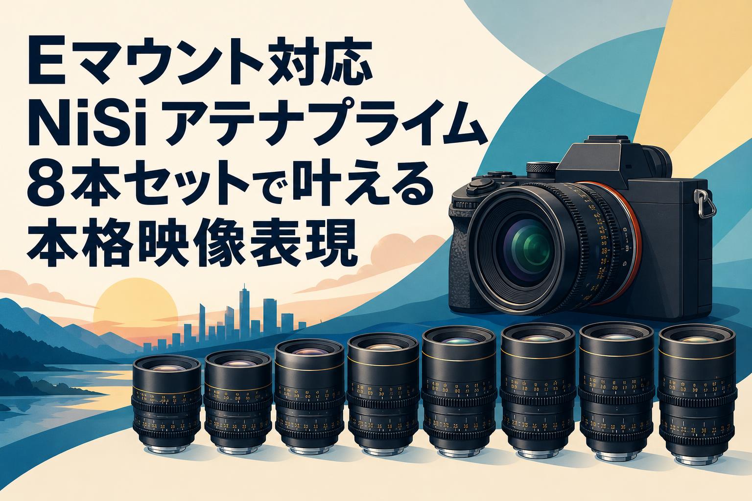 Eマウント対応 NiSi アテナプライム8本セットで叶える本格映像表現