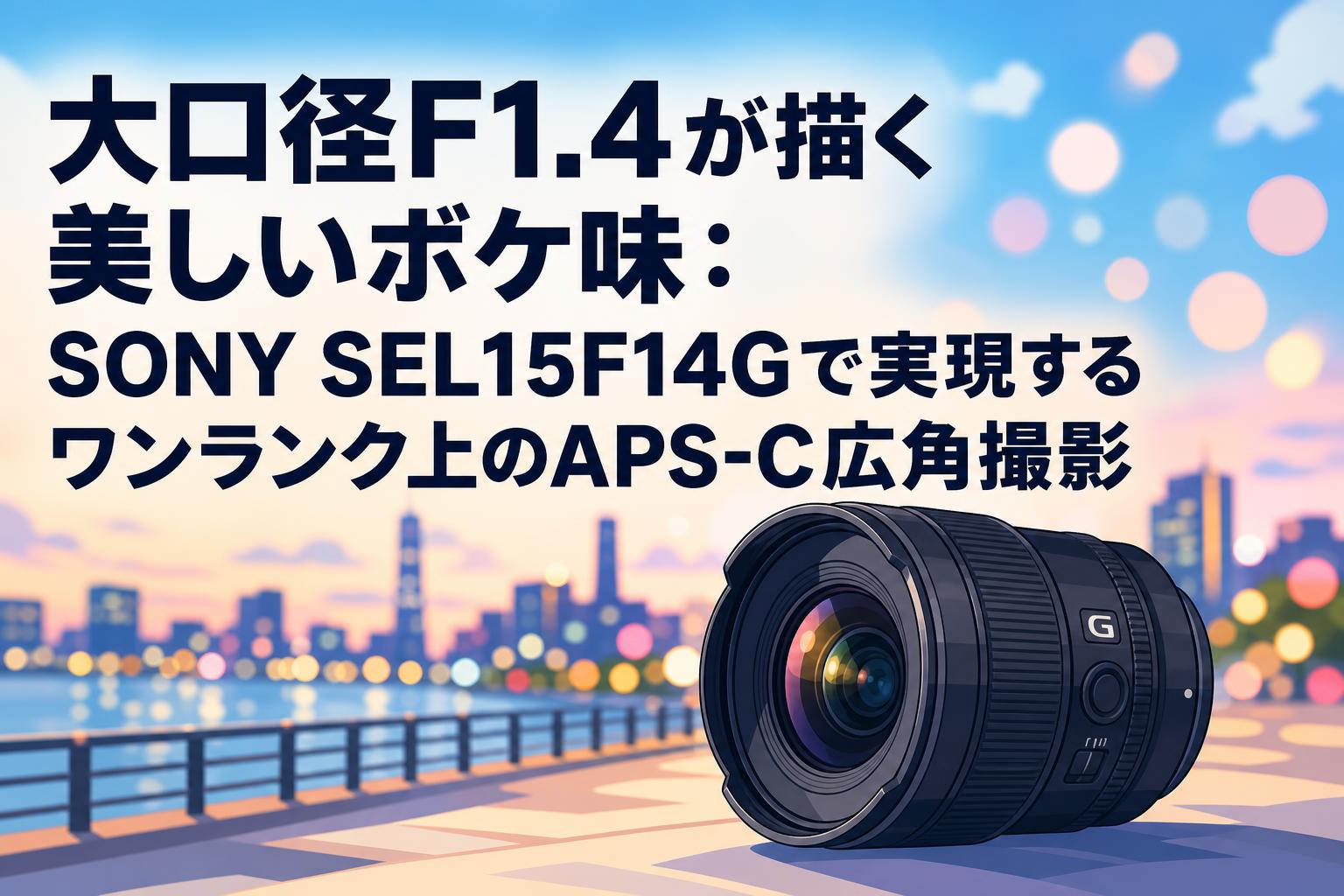 大口径F1.4が描く美しいボケ味：SONY SEL15F14Gで実現するワンランク上