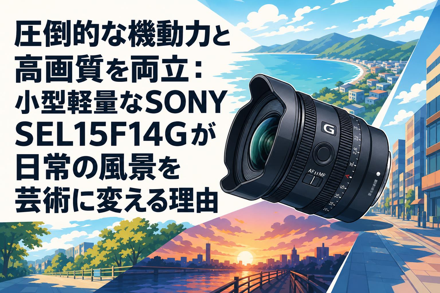 圧倒的な機動力と高画質を両立：小型軽量なSONY SEL15F14Gが日常の風景