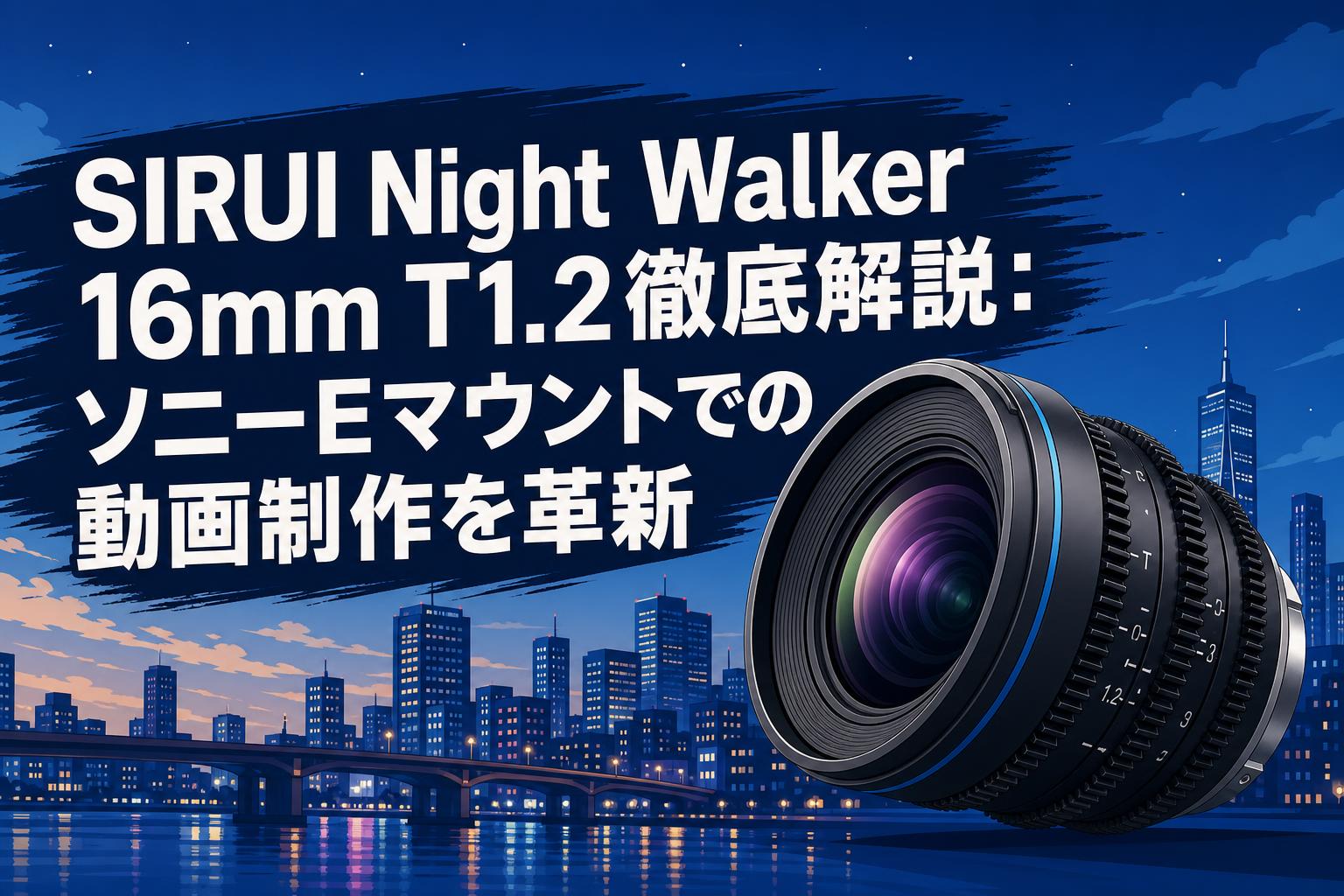 SIRUI Night Walker 16mm T1.2徹底解説：ソニーEマウントでの動画制作