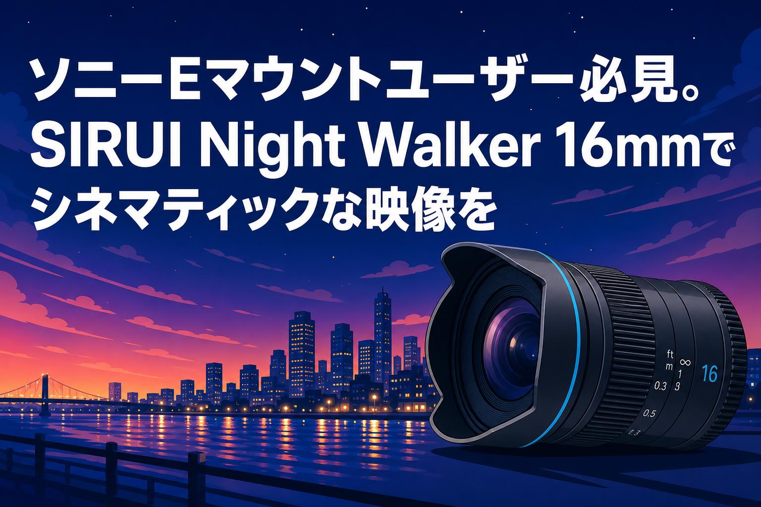 ソニーEマウントユーザー必見。SIRUI Night Walker 16mmでシネマ