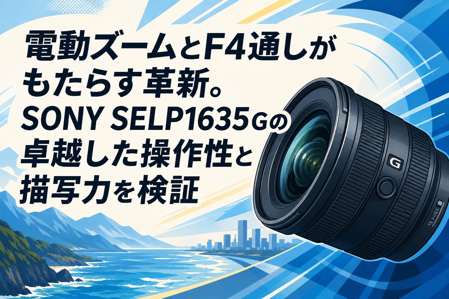 電動ズームとF4通しがもたらす革新。SONY SELP1635Gの卓越した操作性と