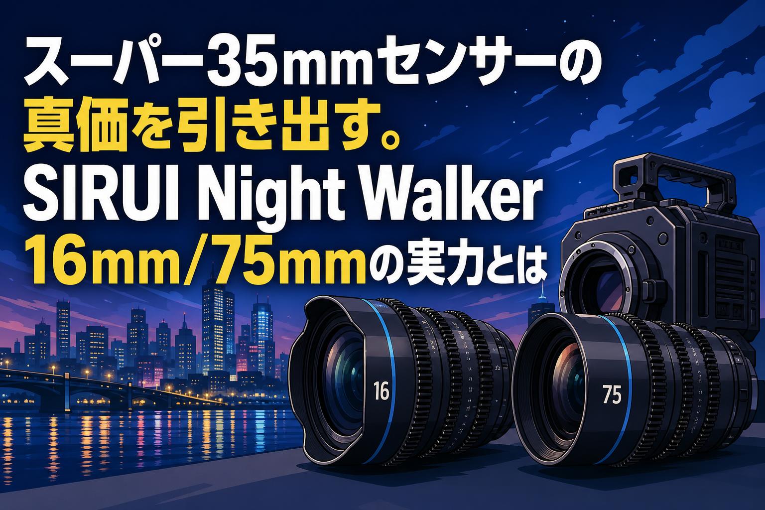 スーパー35mmセンサーの真価を引き出す。SIRUI Night Walker 16mm/75mm