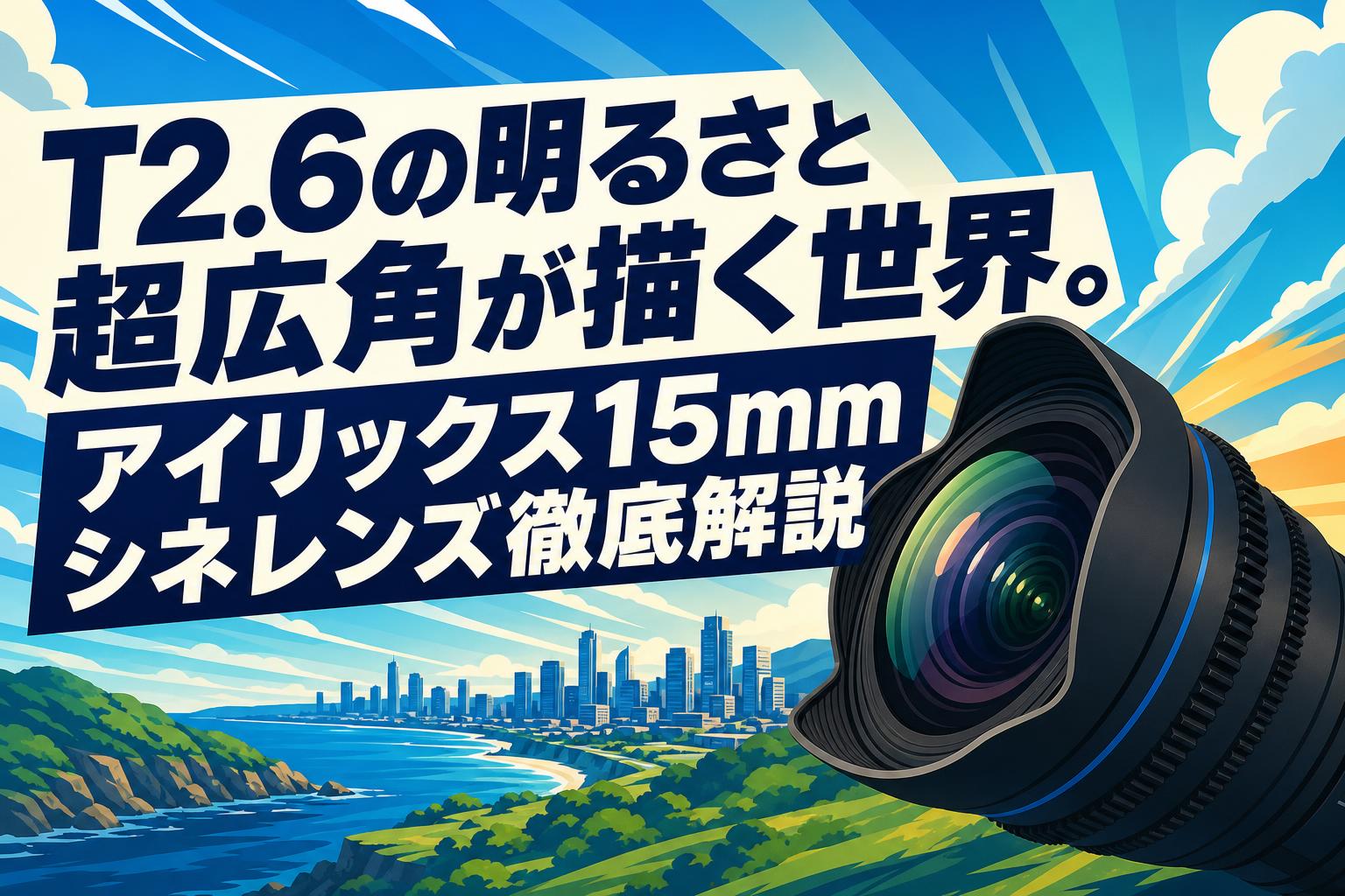 T2.6の明るさと超広角が描く世界。アイリックス15mmシネレンズ徹底解説