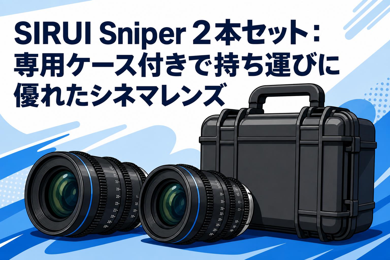 ☆ ジナー P 一式　ケース付 （レンズ別売） SIRUI Sniper 2本セット：専用ケース付きで持ち運びに優れたシネマ