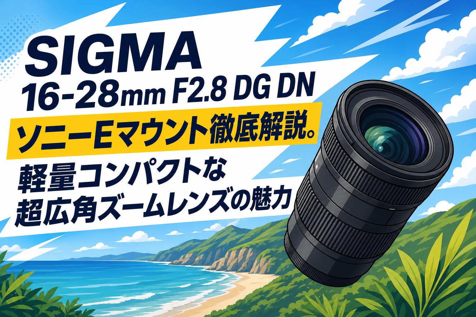 SIGMA 16-28mm F2.8 DG DN ソニーEマウント徹底解説。軽量コンパクトな