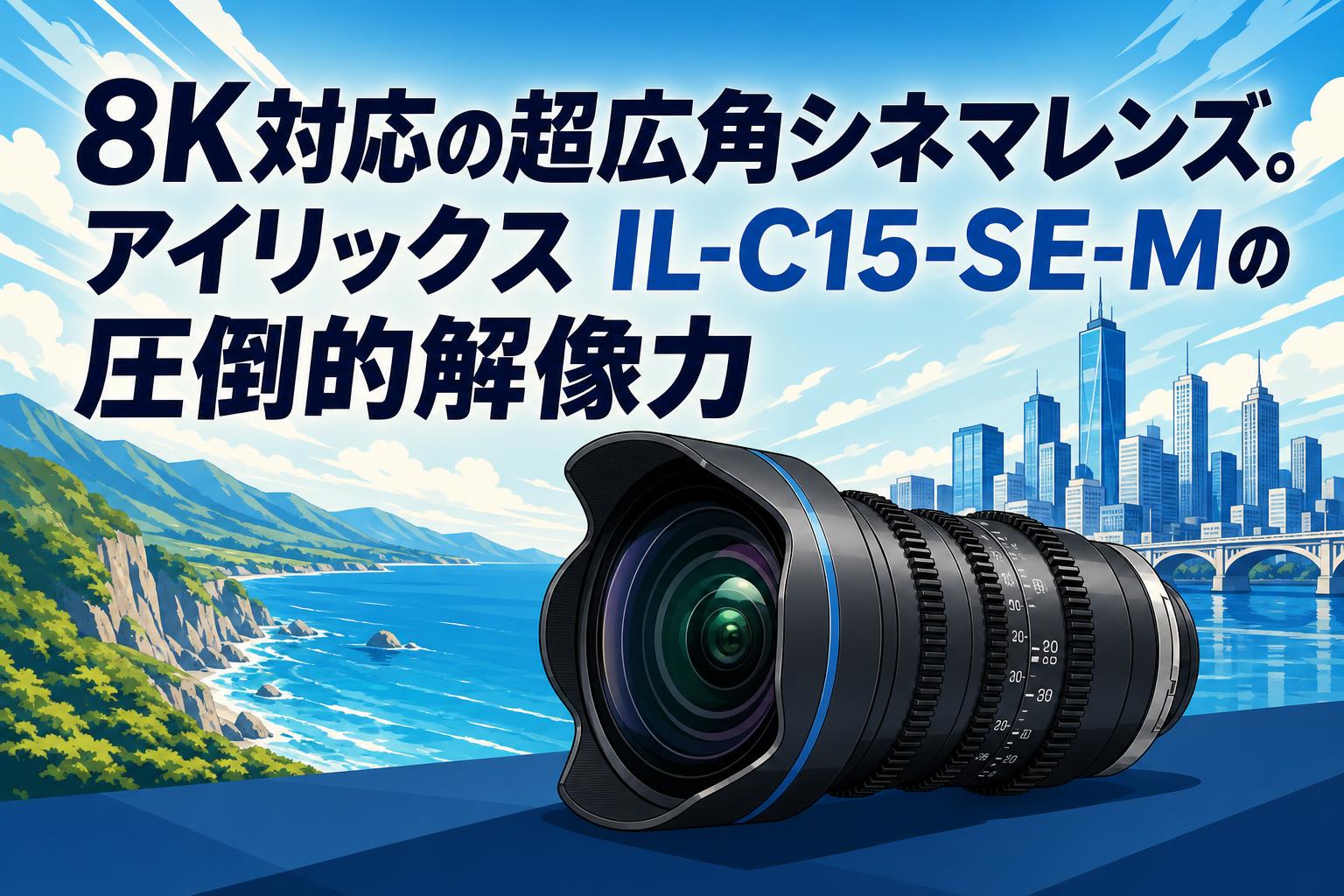 8K対応の超広角シネマレンズ。アイリックス IL-C15-SE-Mの圧倒的解像力
