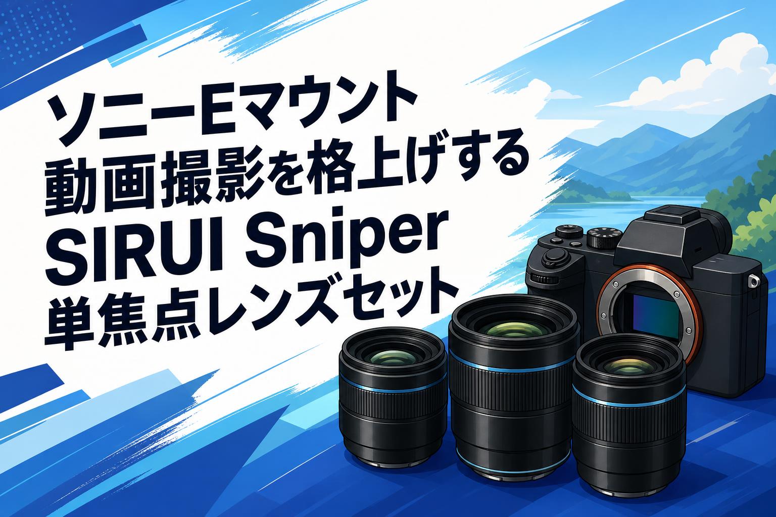 ソニーEマウント動画撮影を格上げするSIRUI Sniper単焦点レンズセット