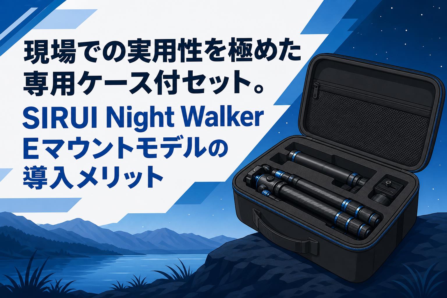 現場での実用性を極めた専用ケース付セット。SIRUI Night Walker E