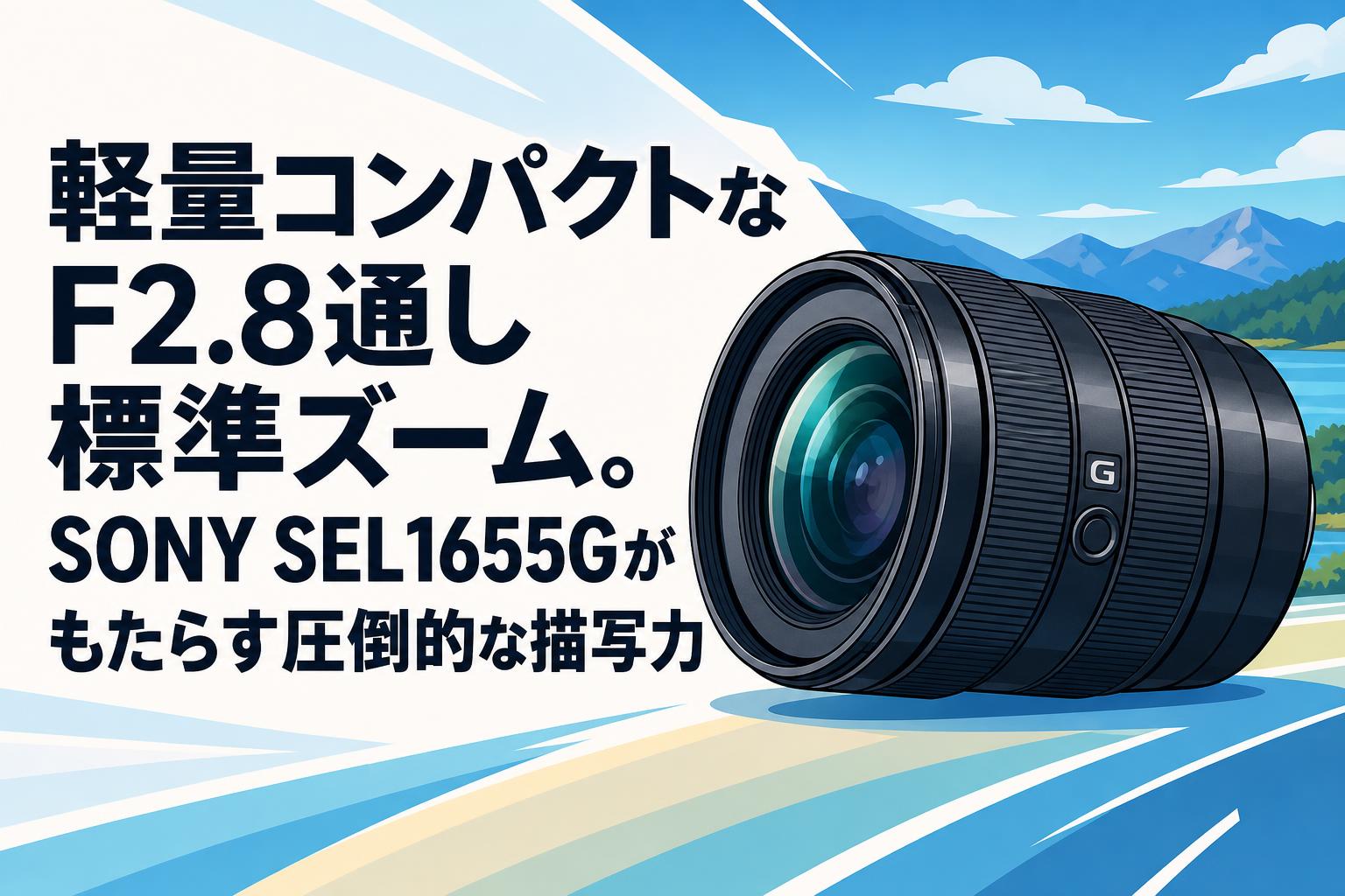 軽量コンパクトなF2.8通し標準ズーム。SONY SEL1655Gがもたらす圧倒的