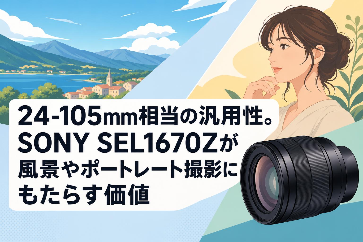 24-105mm相当の汎用性。SONY SEL1670Zが風景やポートレート撮影に