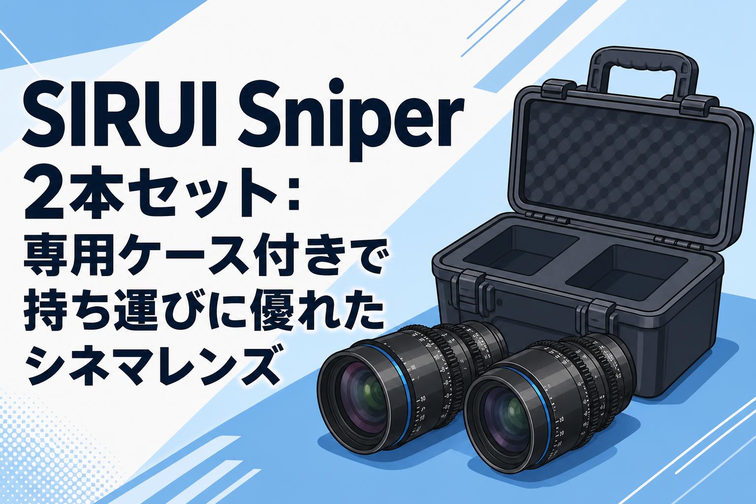 SIRUI Sniper 2本セット：専用ケース付きで持ち運びに優れたシネマ