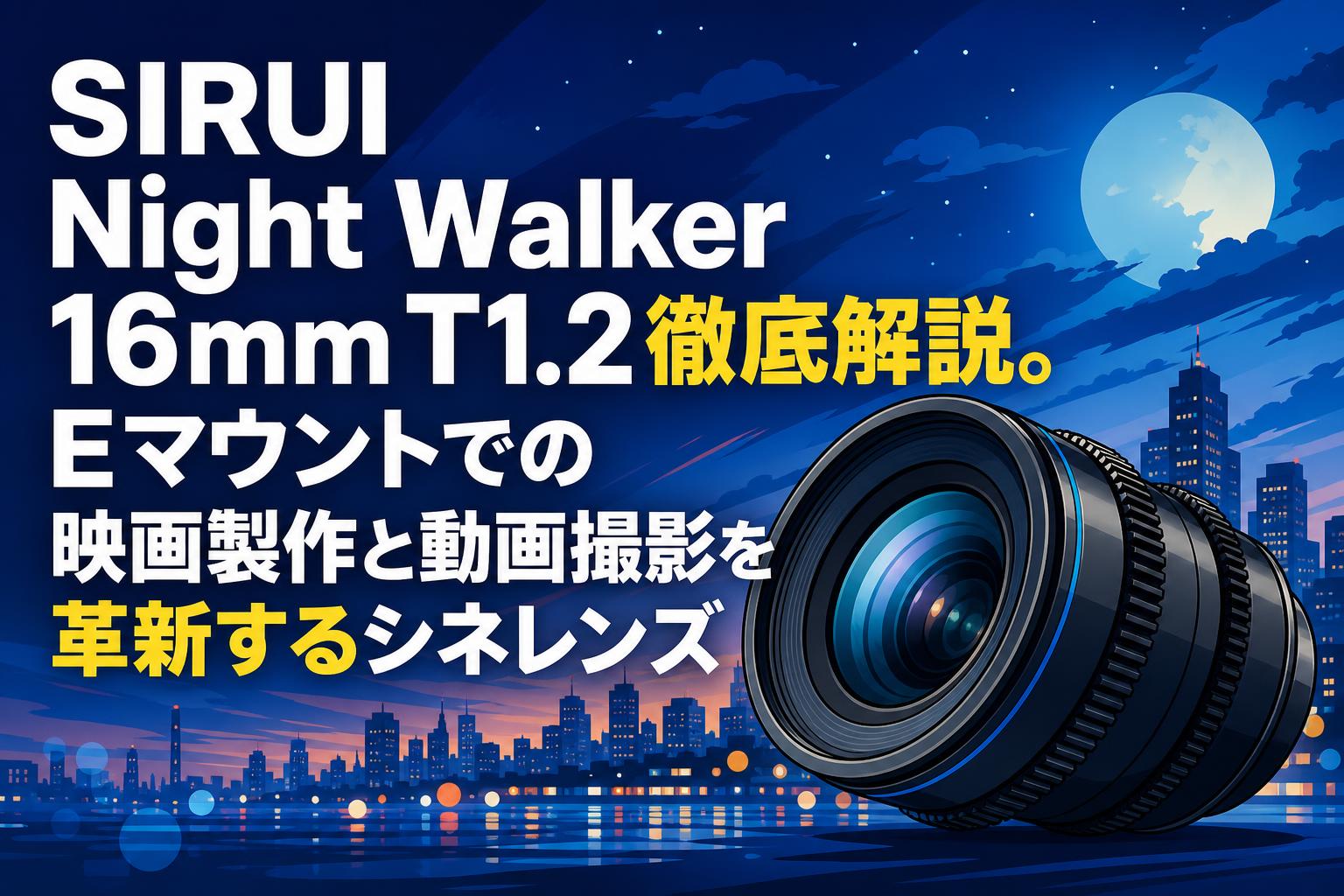 SIRUI Night Walker 16mm T1.2徹底解説。Eマウントでの映画製作と動画