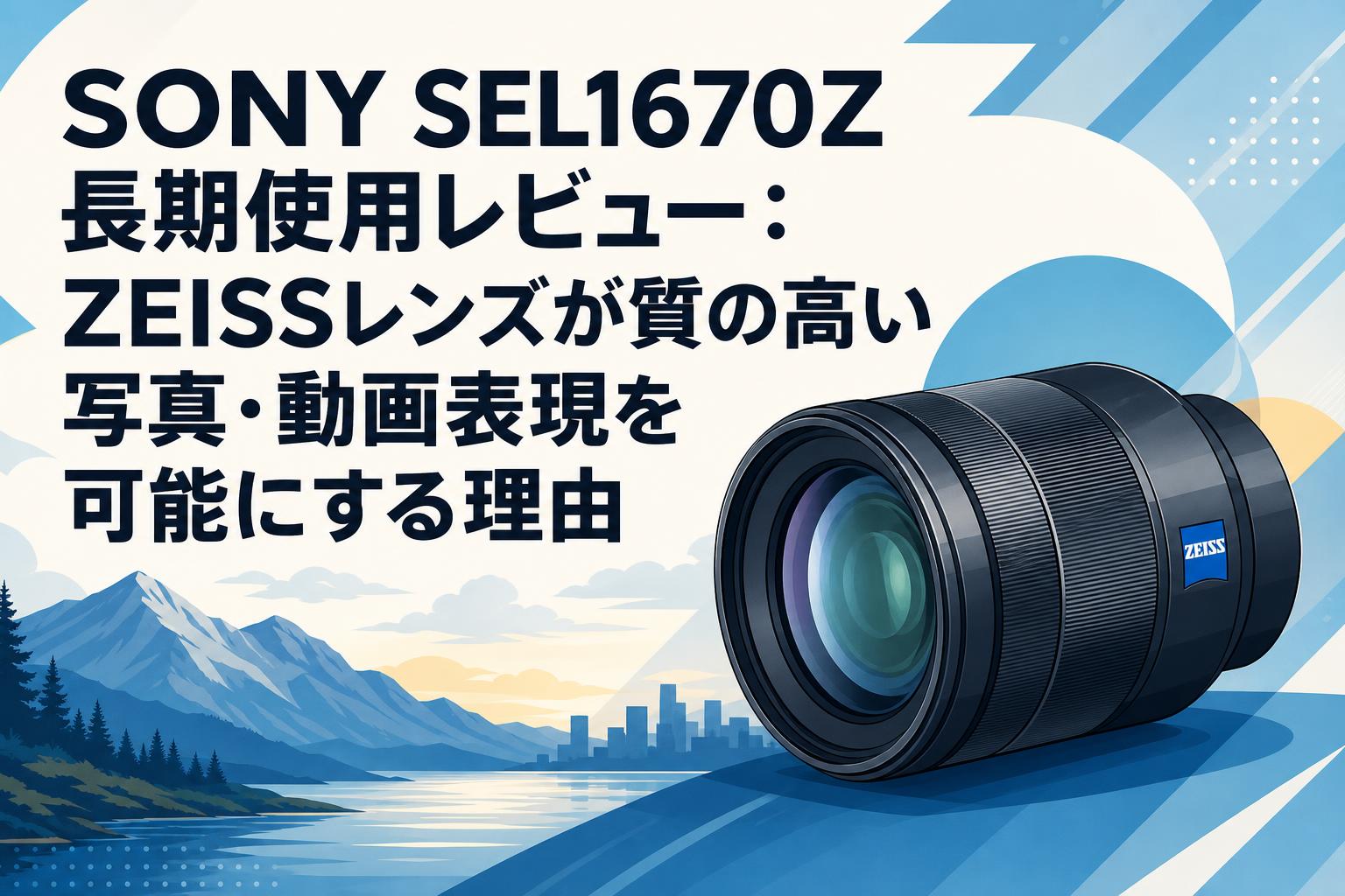 【神レンズ】動作◎ SONY 標準ズームレンズ SEL1670z SONY SEL1670Z 長期使用レビュー：ZEISSレンズが質の高い写真・動画