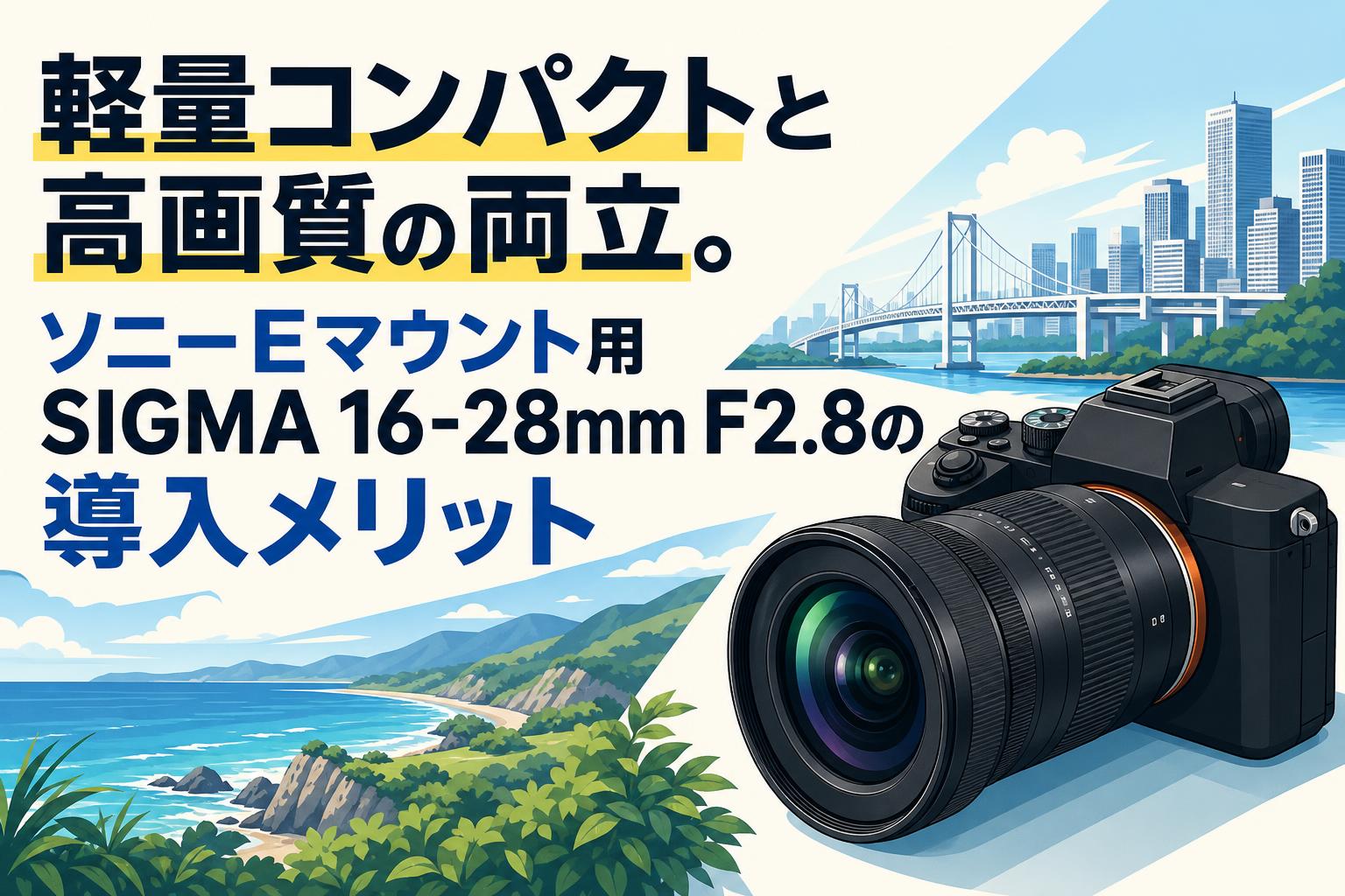 軽量コンパクトと高画質の両立。ソニーEマウント用SIGMA 16-28mm F2.8