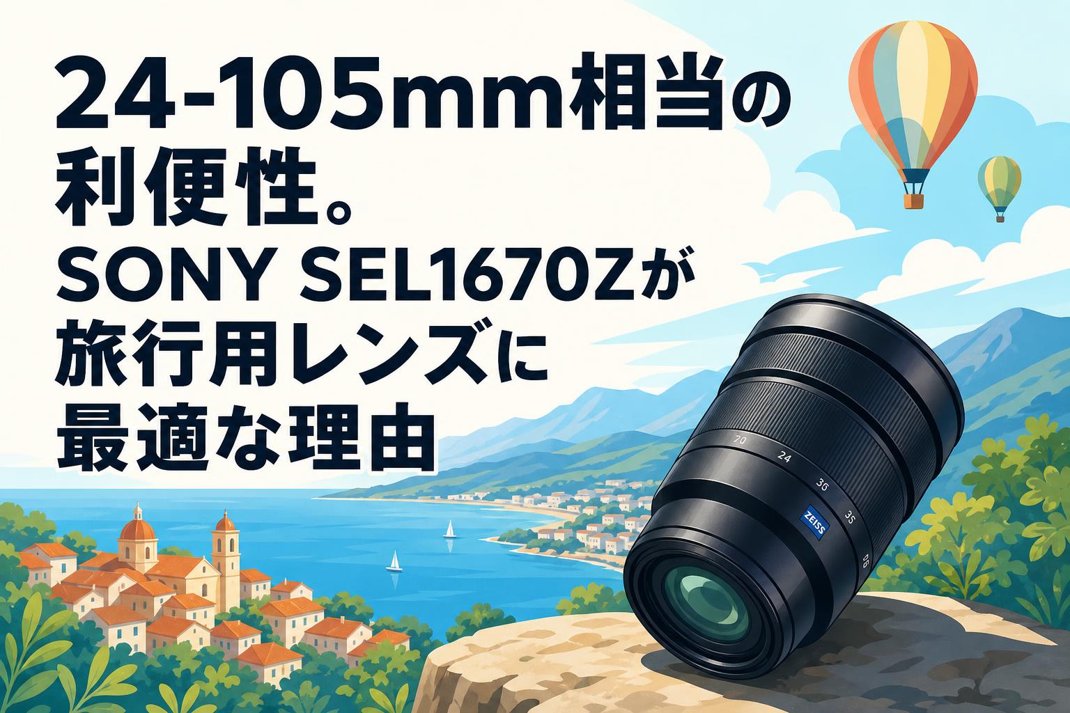 24-105mm相当の利便性。SONY SEL1670Zが旅行用レンズに最適な理由