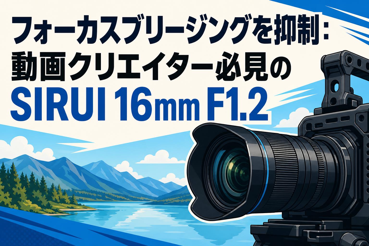 フォーカスブリージングを抑制：動画クリエイター必見のSIRUI 16mm F1