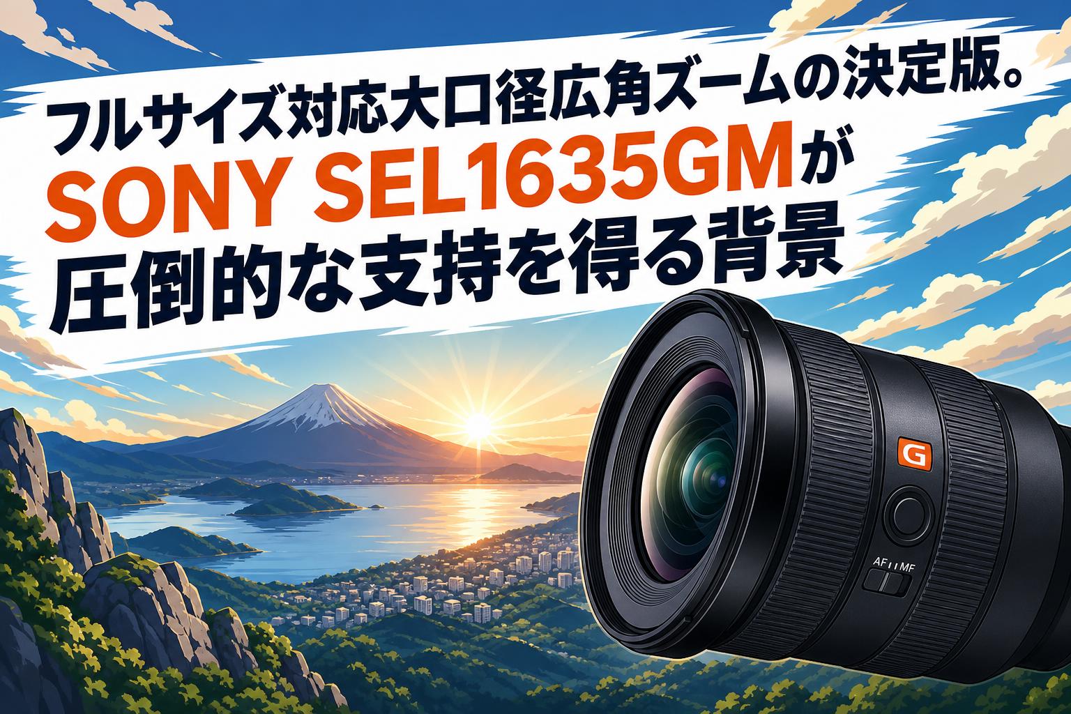 フルサイズ対応大口径広角ズームの決定版。SONY SEL1635GMが圧倒的な