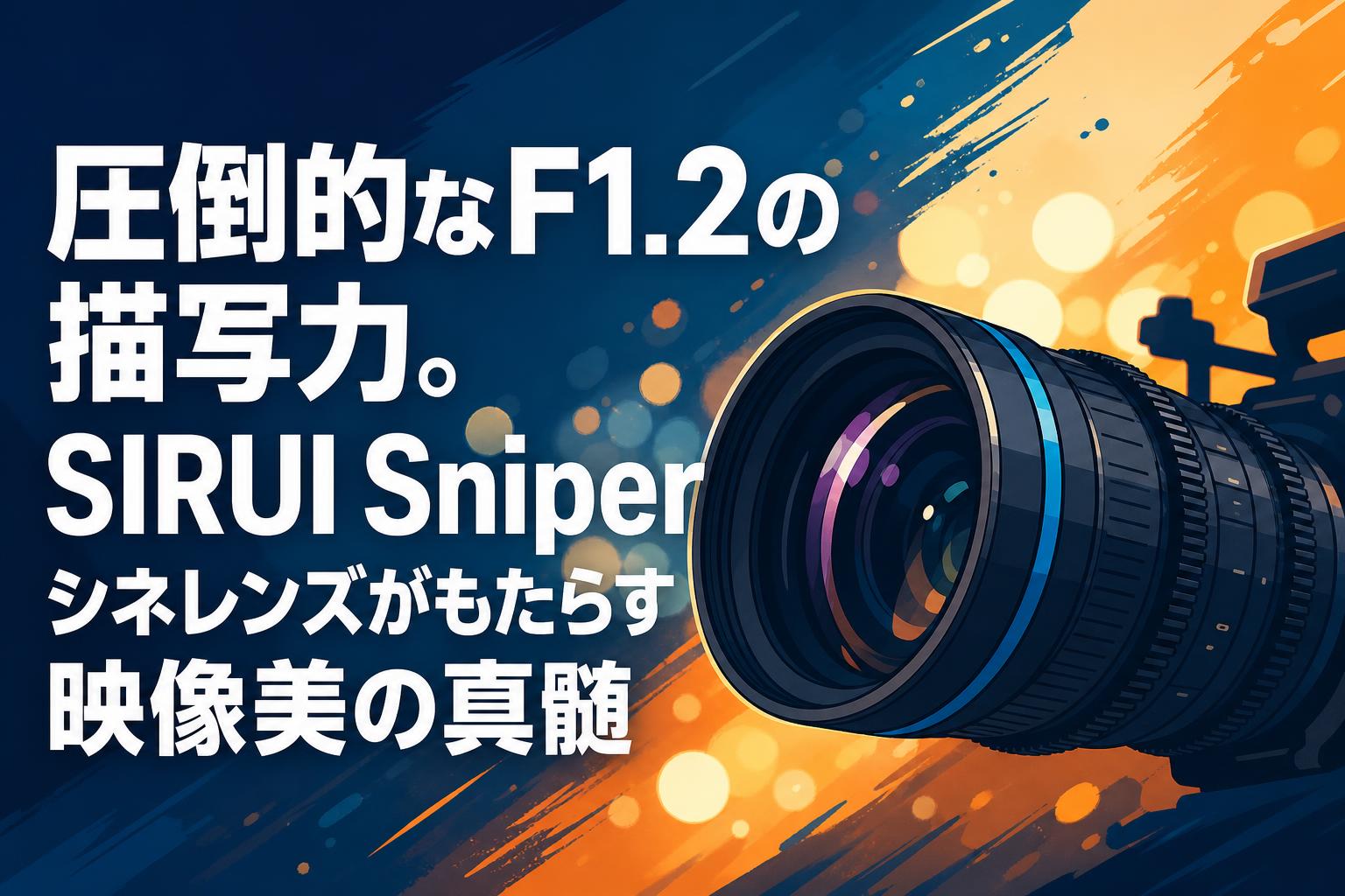 圧倒的なF1.2の描写力。SIRUI Sniperシネレンズがもたらす映像美の真髄