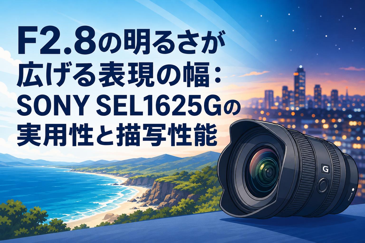 F2.8の明るさが広げる表現の幅：SONY SEL1625Gの実用性と描写性能