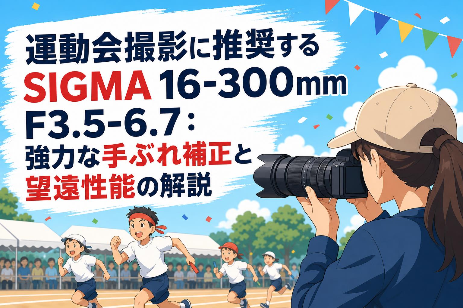 運動会撮影に推奨するSIGMA 16-300mm F3.5-6.7：強力な手ぶれ補正と