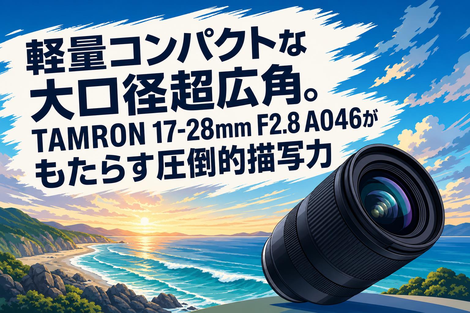 軽量コンパクトな大口径超広角。TAMRON 17-28mm F2.8 A046がもたらす