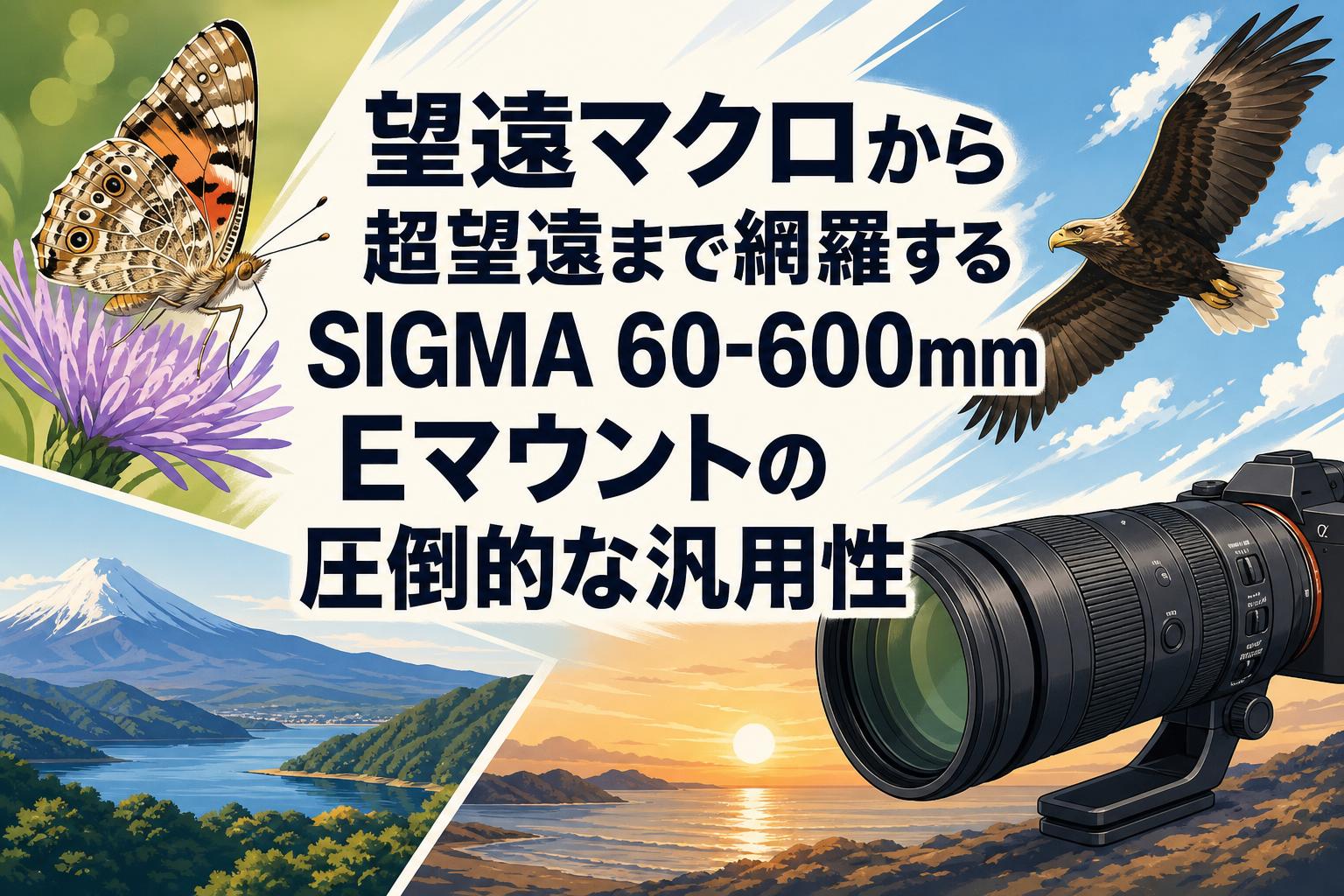 望遠マクロから超望遠まで網羅するSIGMA 60-600mm Eマウントの圧倒的な