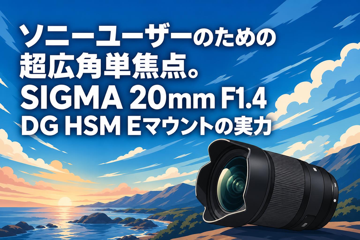 ソニーユーザーのための超広角単焦点。SIGMA 20mm F1.4 DG HSM E