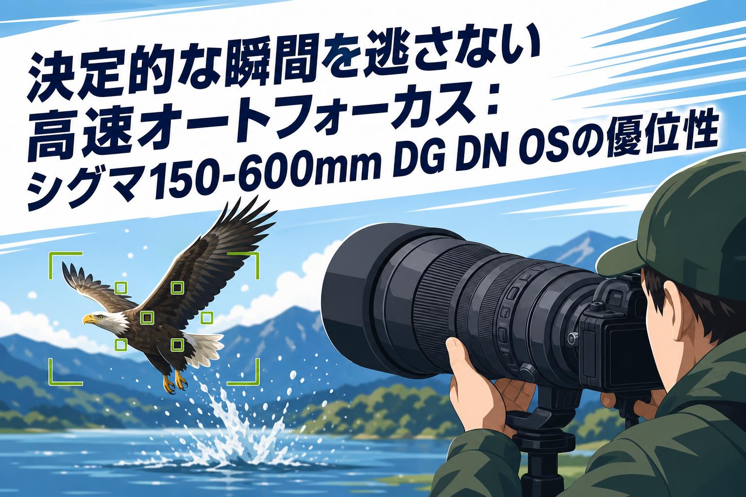 決定的な瞬間を逃さない高速オートフォーカス：シグマ150-600mm DG DN