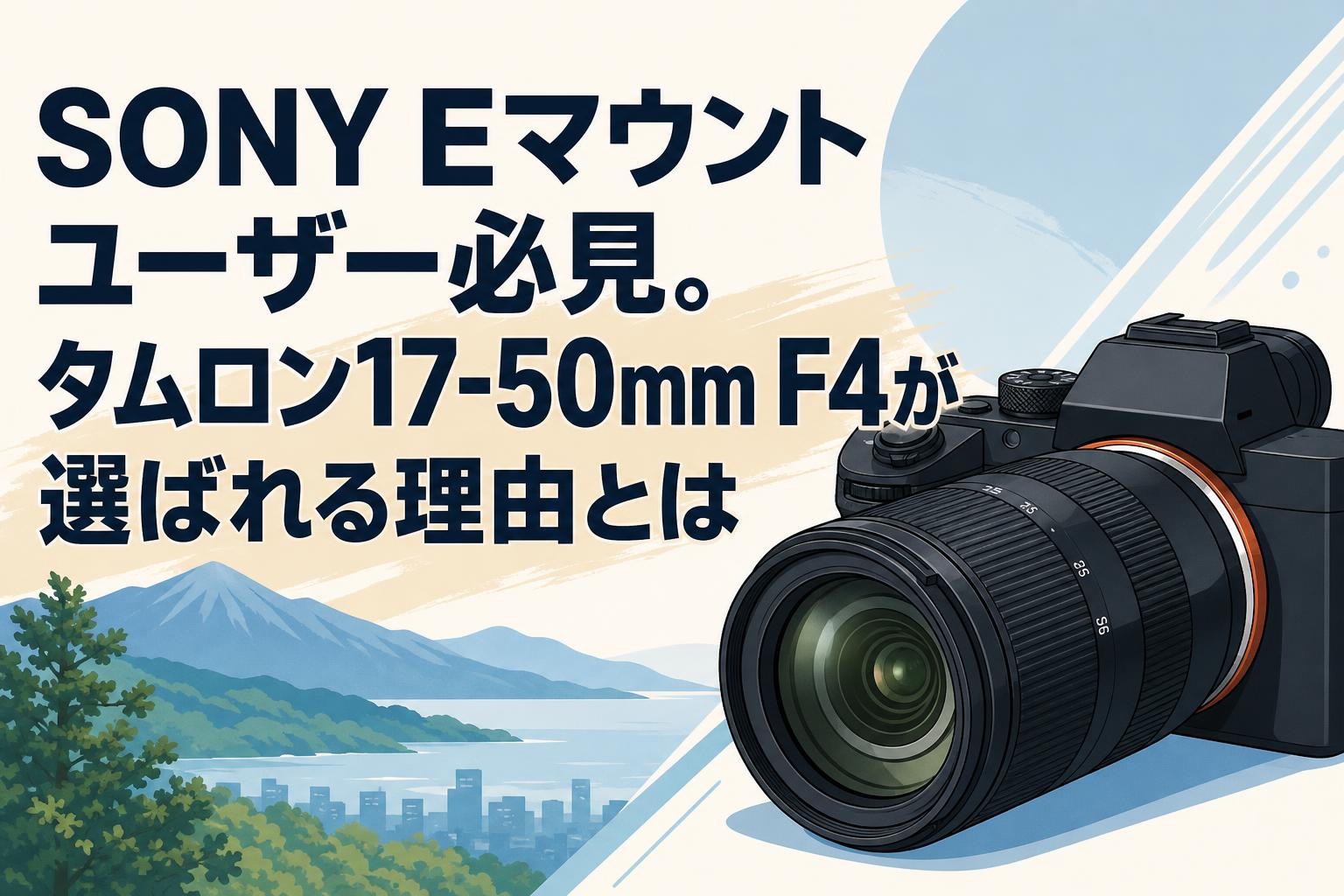 SONY Eマウントユーザー必見。タムロン17-50mm F4が選ばれる理由とは
