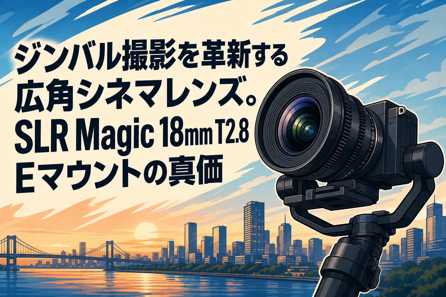 ジンバル撮影を革新する広角シネマレンズ。SLR Magic 18mm T2.8 E