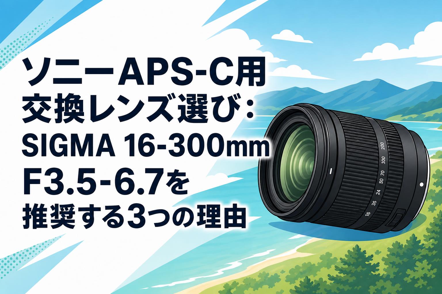ソニーAPS-C用交換レンズ選び：SIGMA 16-300mm F3.5-6.7を推奨する3