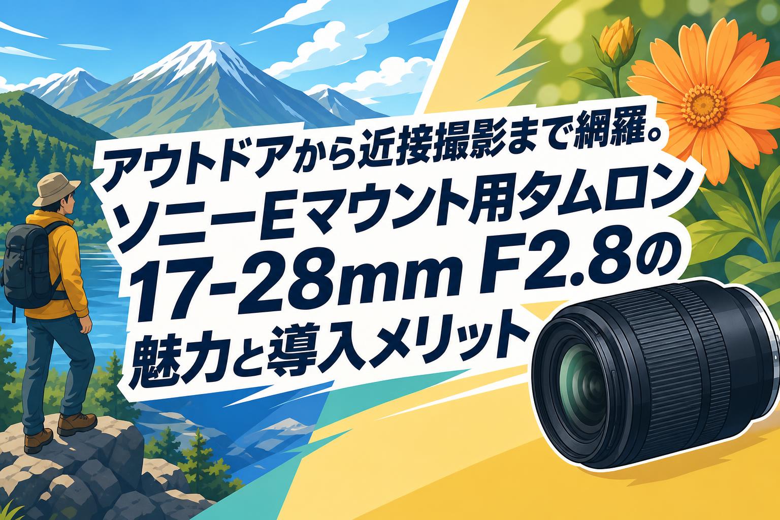 アウトドアから近接撮影まで網羅。ソニーEマウント用タムロン17-28mm