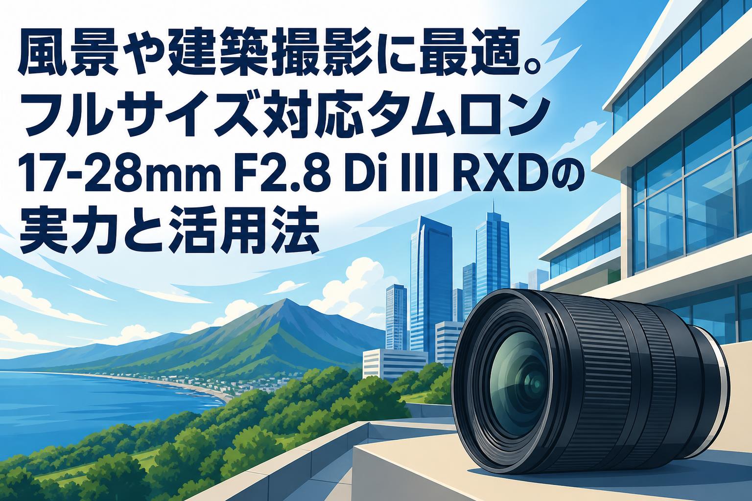 風景や建築撮影に最適。フルサイズ対応タムロン17-28mm F2.8 Di III
