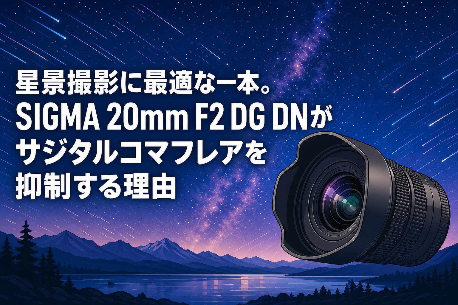 星景撮影に最適な一本。SIGMA 20mm F2 DG DNがサジタルコマフレアを