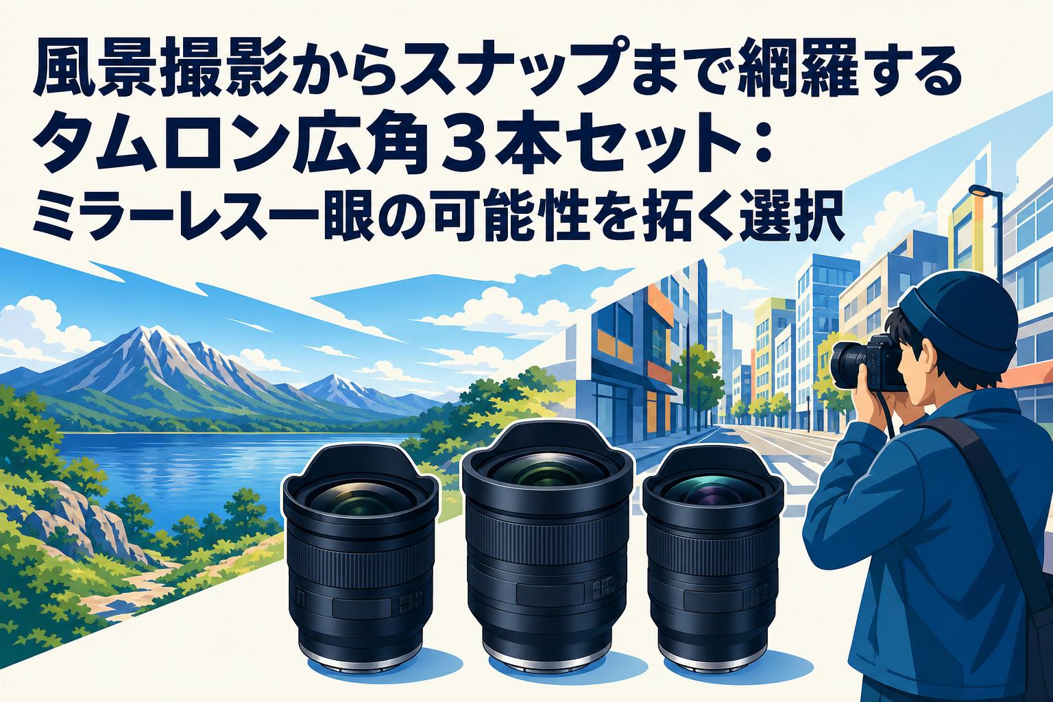 風景撮影からスナップまで網羅するタムロン広角3本セット：ミラーレス