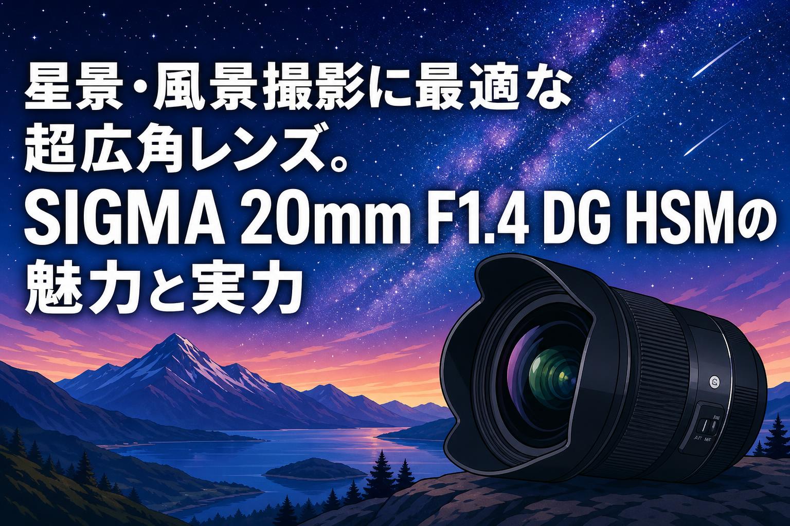 星景・風景撮影に最適な超広角レンズ。SIGMA 20mm F1.4 DG HSMの魅力と