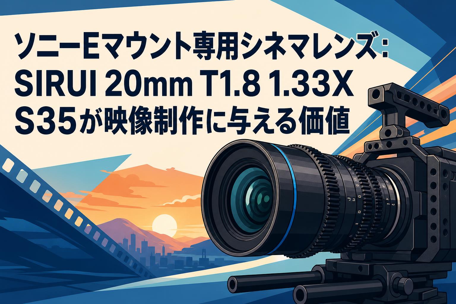 ソニーEマウント専用シネマレンズ：SIRUI 20mm T1.8 1.33X S35が映像