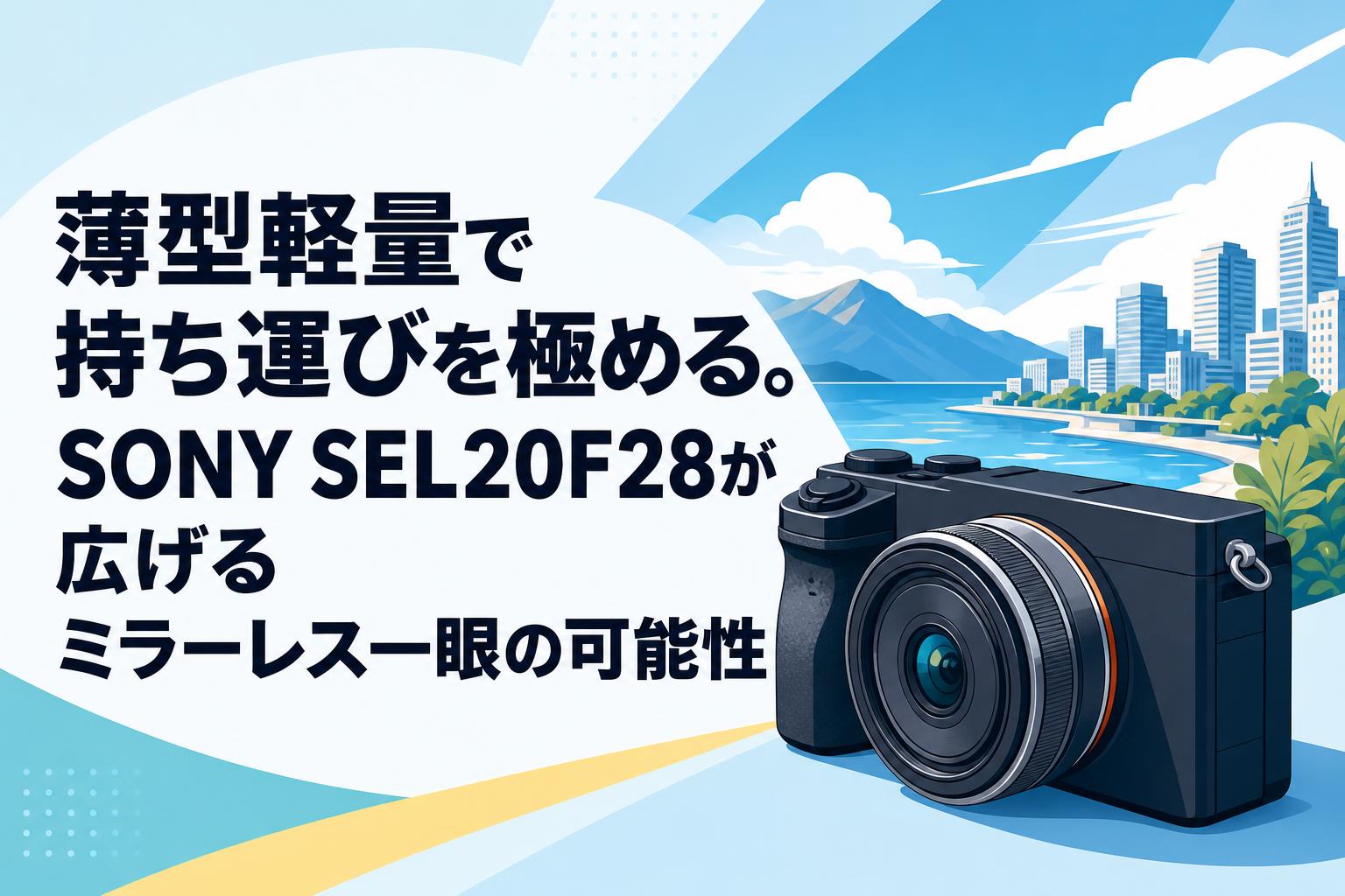 薄型軽量で持ち運びを極める。SONY SEL20F28が広げるミラーレス一眼の