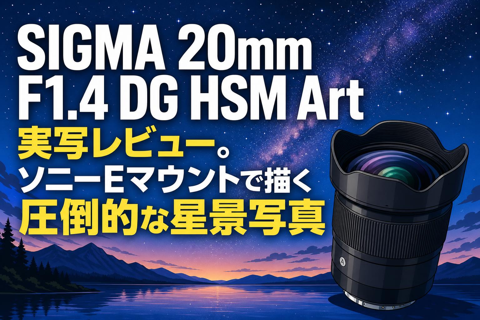SIGMA 20mm F1.4 DG HSM Art 実写レビュー。ソニーEマウントで描く圧倒