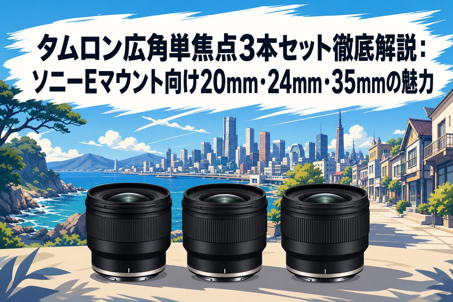 タムロン広角単焦点3本セット徹底解説：ソニーEマウント向け20mm・24mm